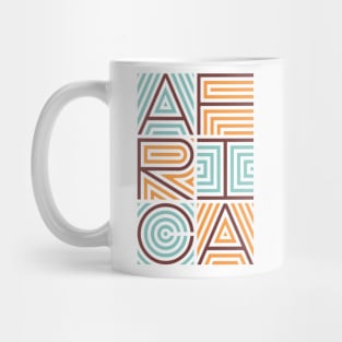 Africa Line Art Afrocentric Modern Geometric Mug